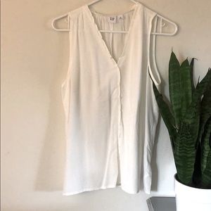 Gap sleeveless white blouse.